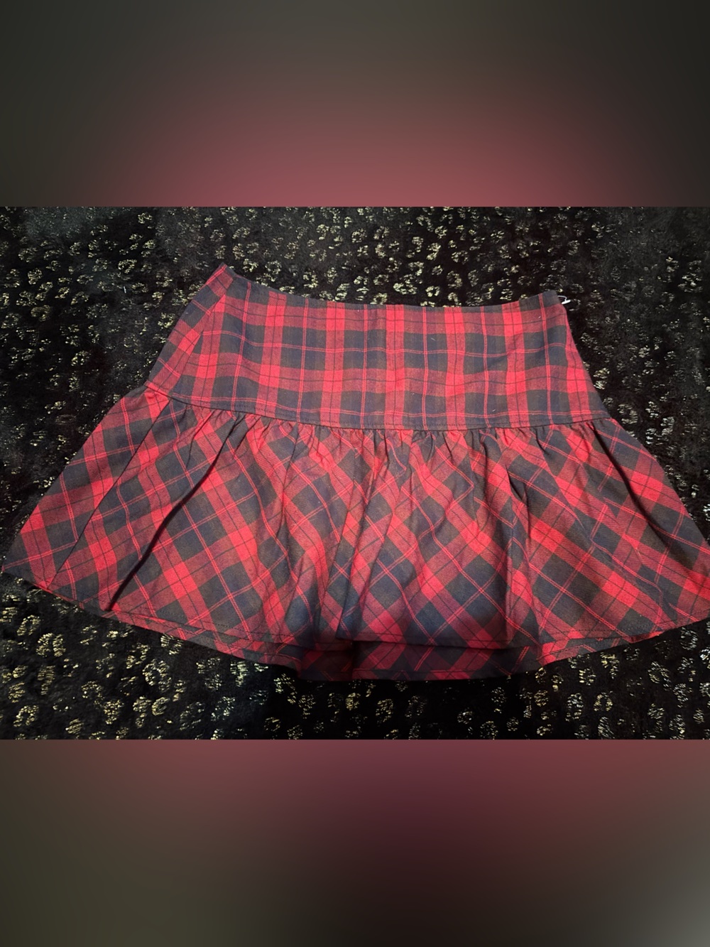 Tommy Girl Red and Black Plaid Mini Skirt